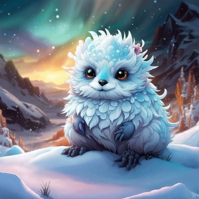 Snowy yeti