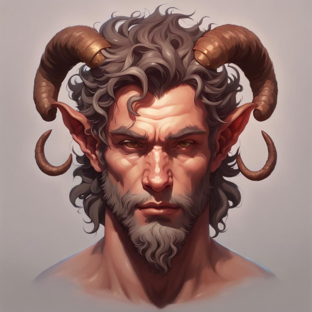 Alluring Satyr Portrait with Dynamic Lighting