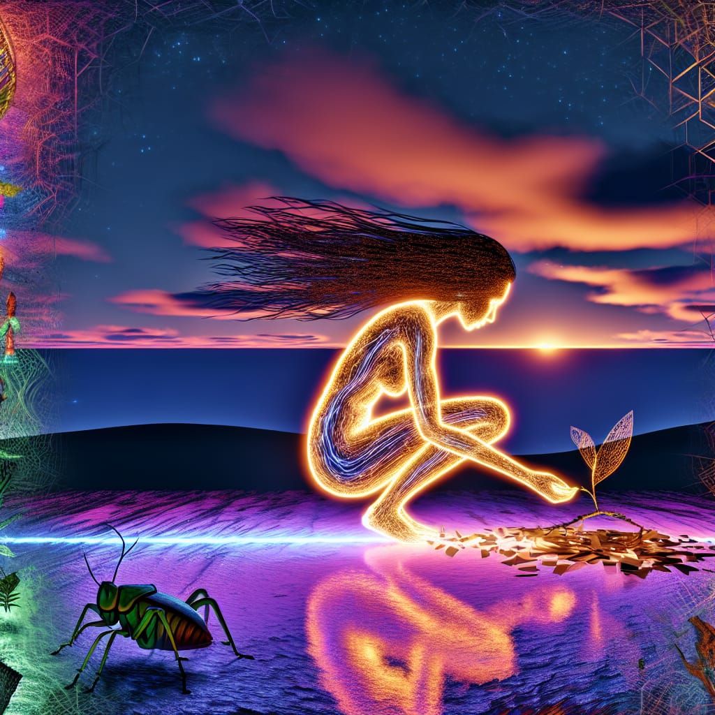 Bio Art: Hispanic Woman's Resilience in Digital Collage