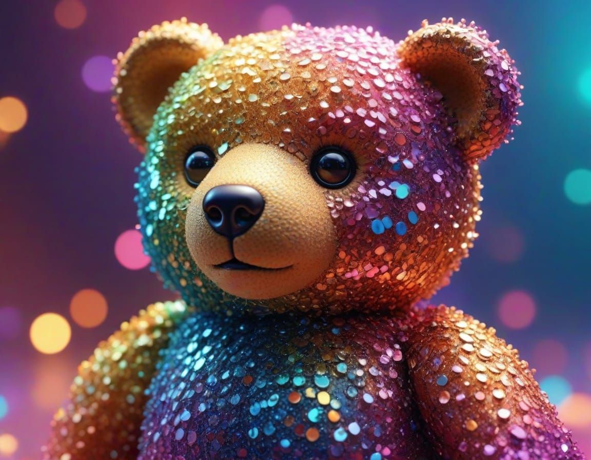 🏆sequin teddy bear
