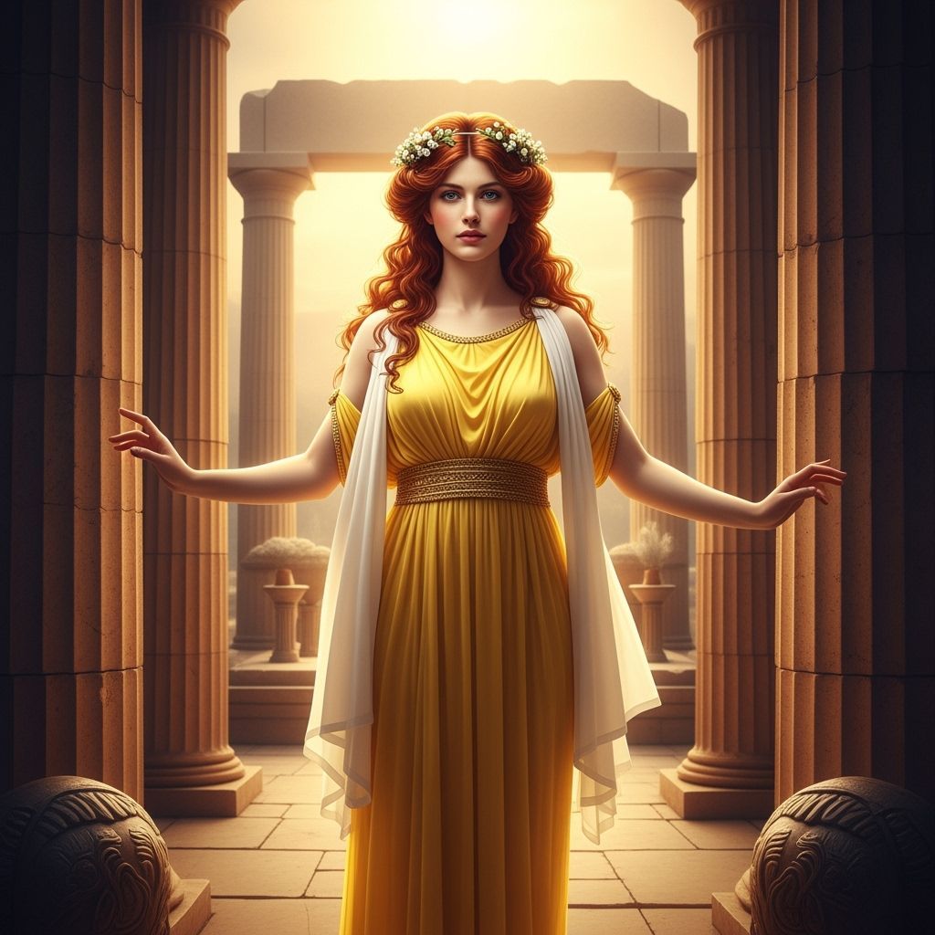 Phaenna, Greek Goddess of Gratitude, in Radiant Spartan Temp...