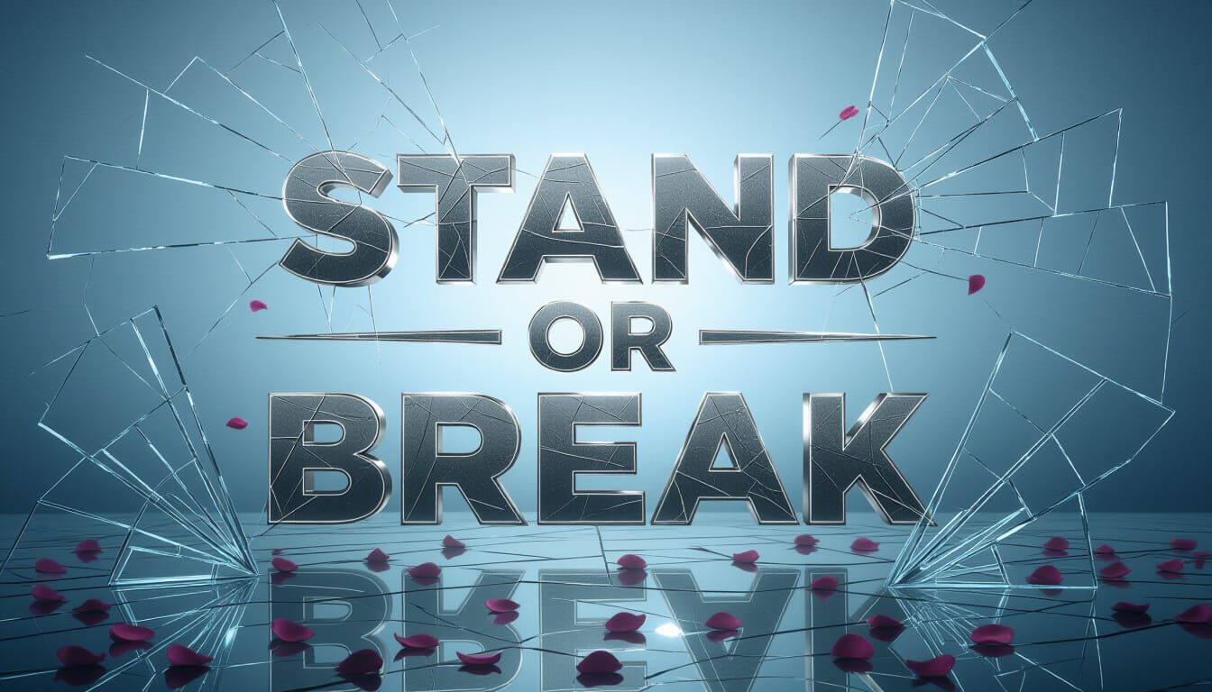 Cinematic Album Cover Art for "Stand or Break"
