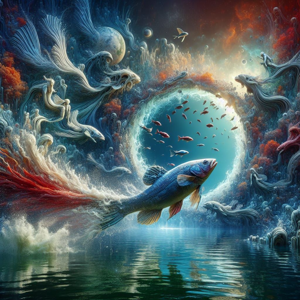 Fish Enters New Universe Through Water Portal