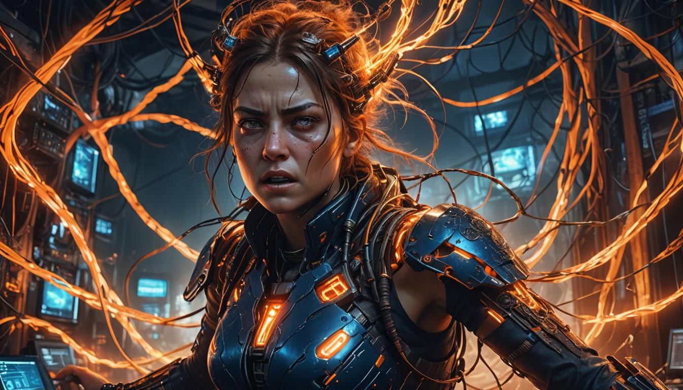 Raging Woman in PC: Fantasy Concept Art