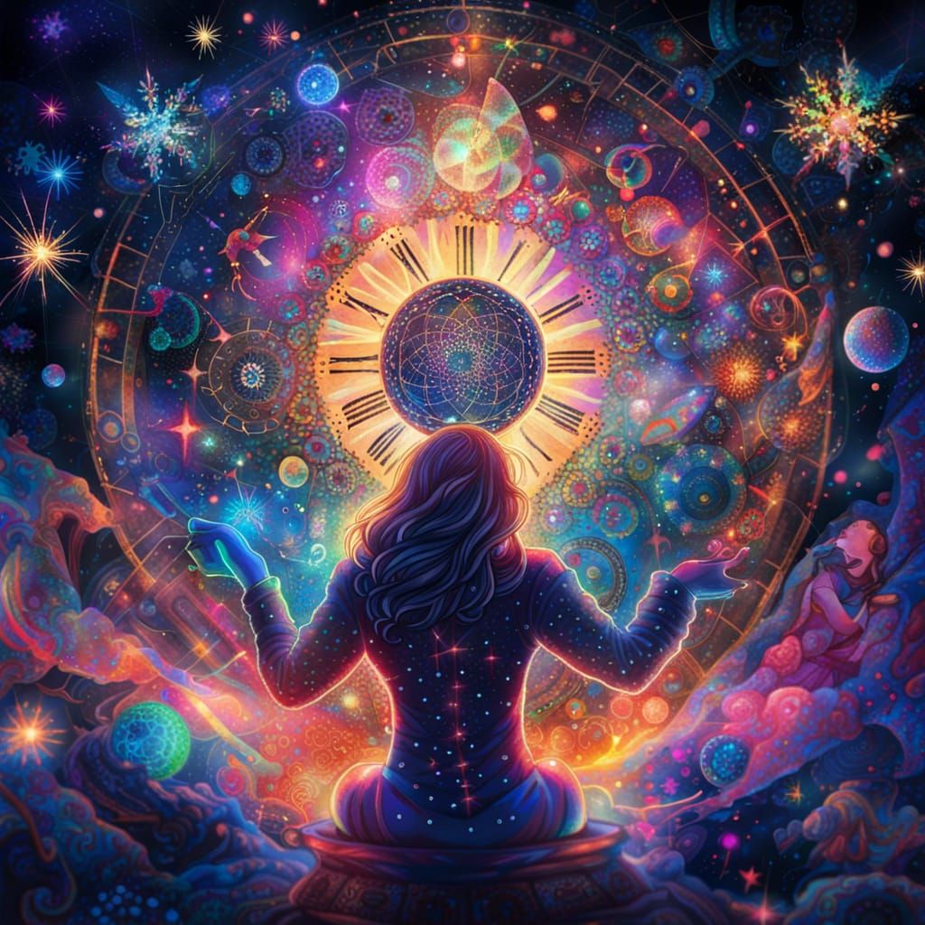 New Year's Eve Countdown: Cosmic Holographic Celebration