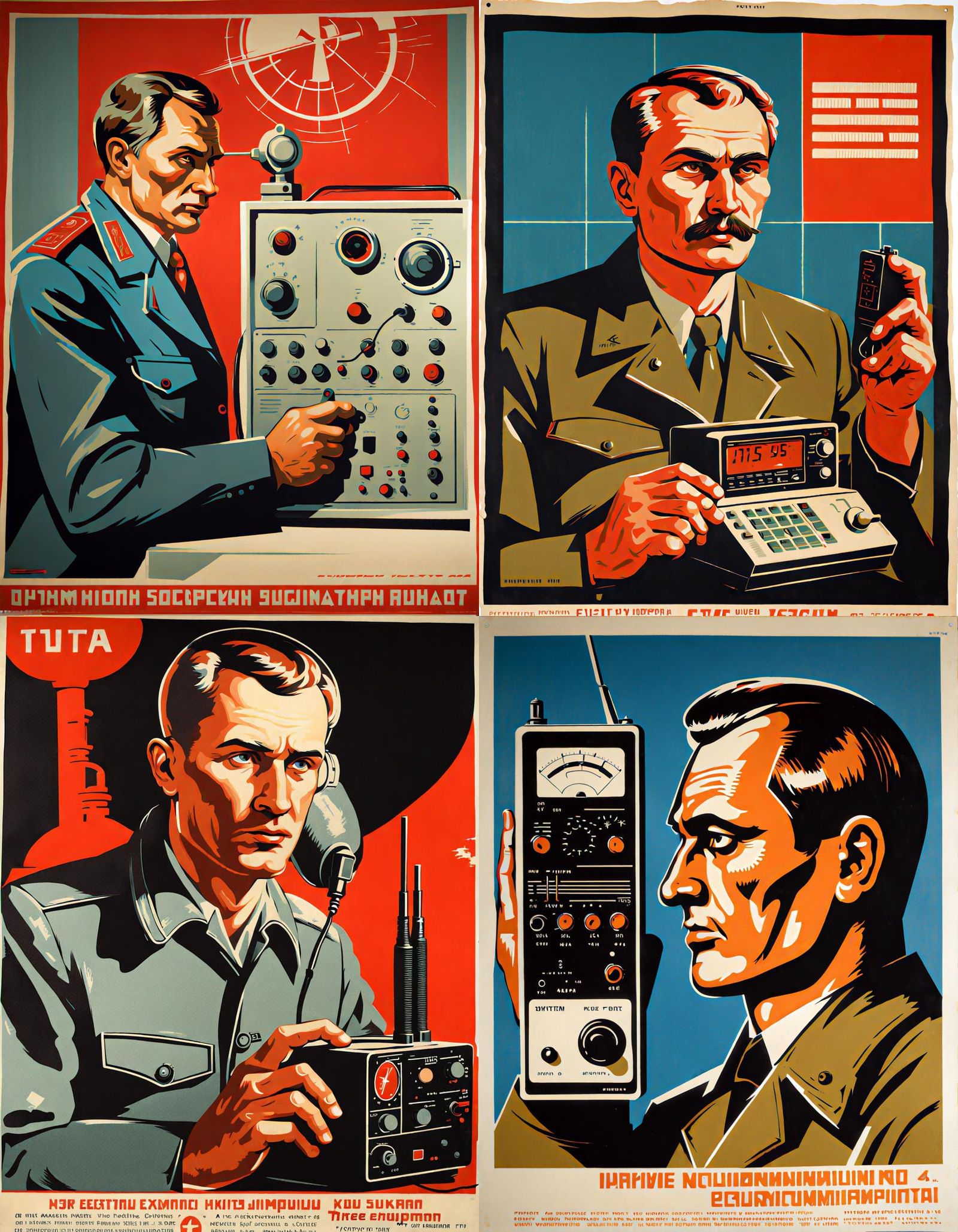 Vintage Soviet Propaganda Poster of an Engineer