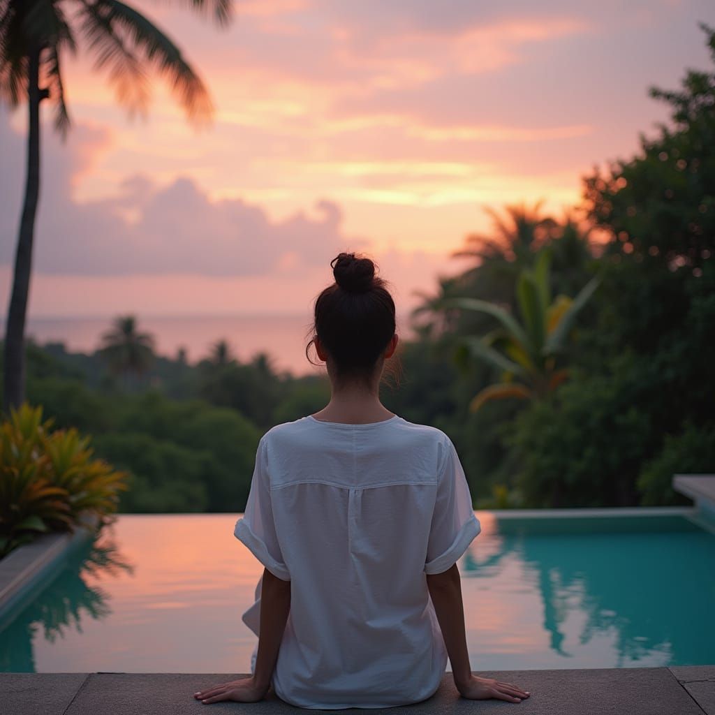 Ethereal Tropical Serenity in Soft Focus