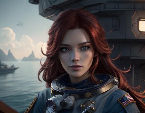 Space Pirate Girl Fires Laser Cannons in Action Scene