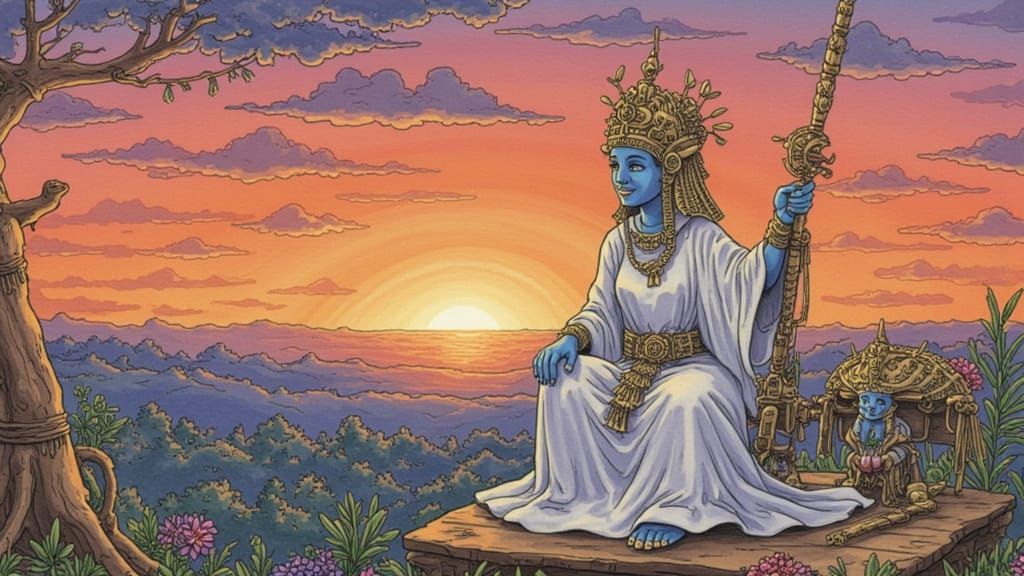 AI Image Generation with Sunset and Instructions LoRAs