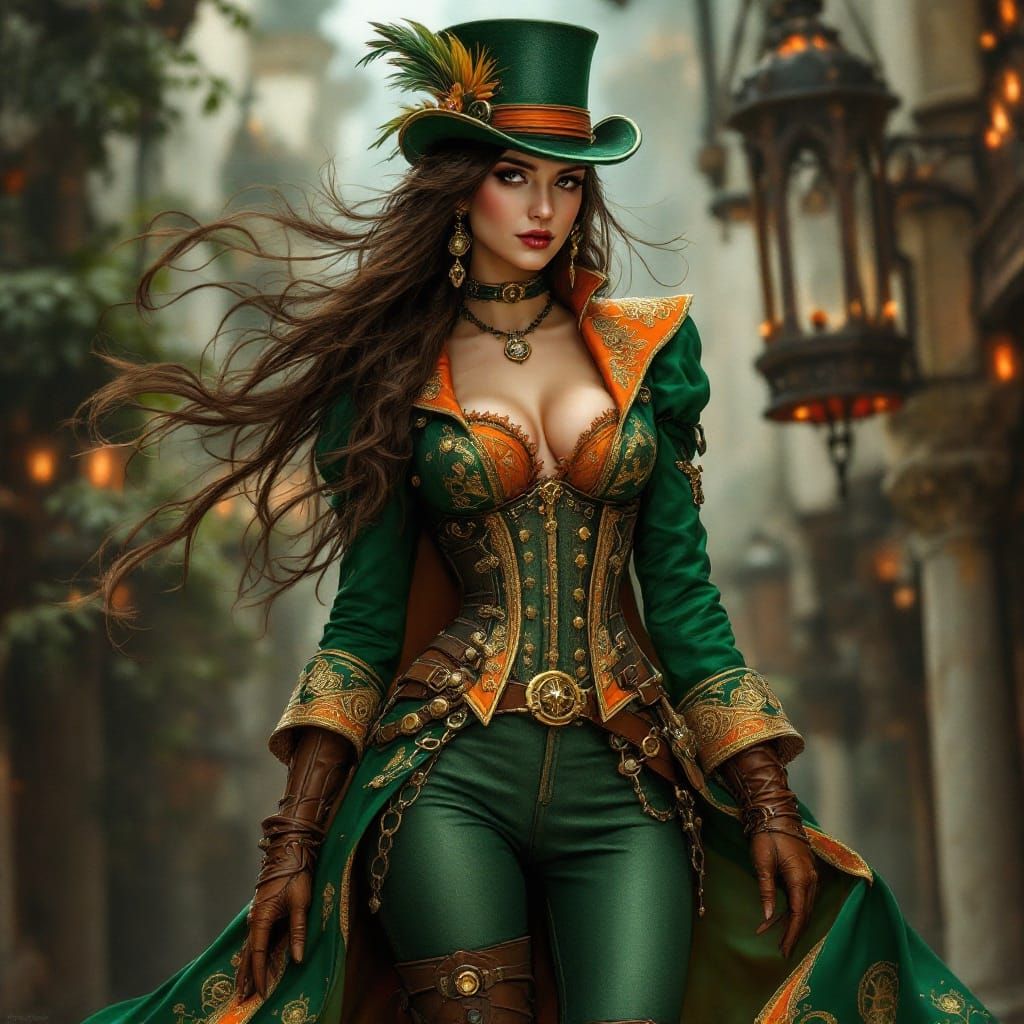 Steampunk Queen in Victorian Elegance