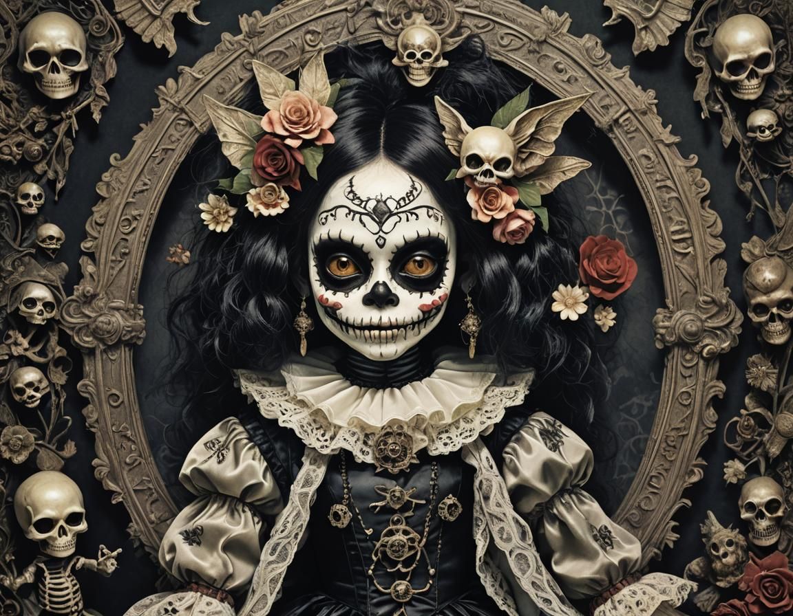 Romantic Gremlin Portrait in Gothic Fairytale Style