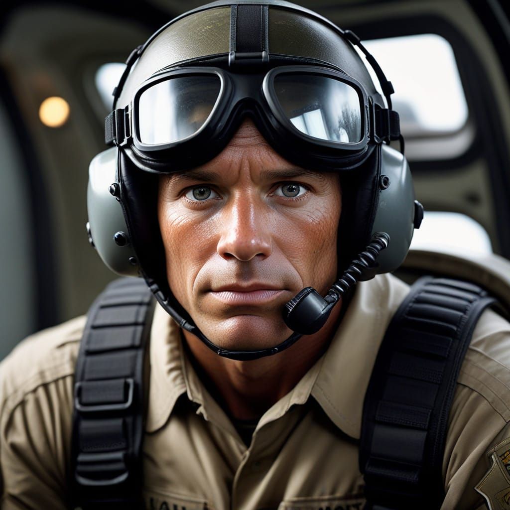 Navy Seal in HALO Gear, Ready for Leap of Faith