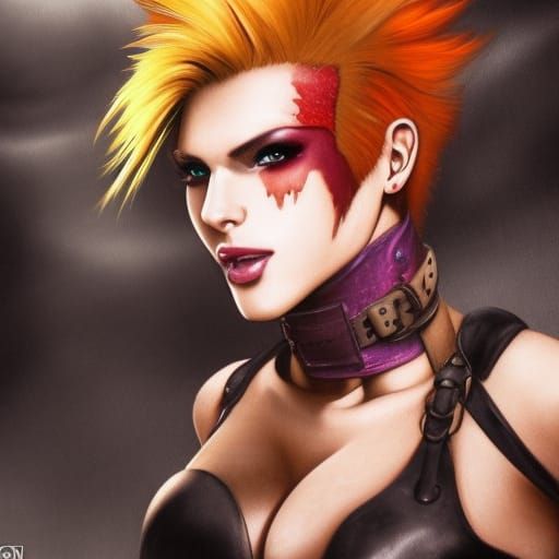 Punk Redhead in Post-Apocalyptic Anime Art