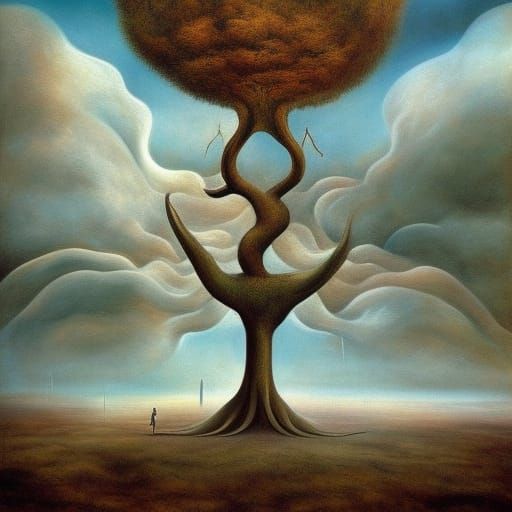 Surreal World Through Wise Woman's Eyes