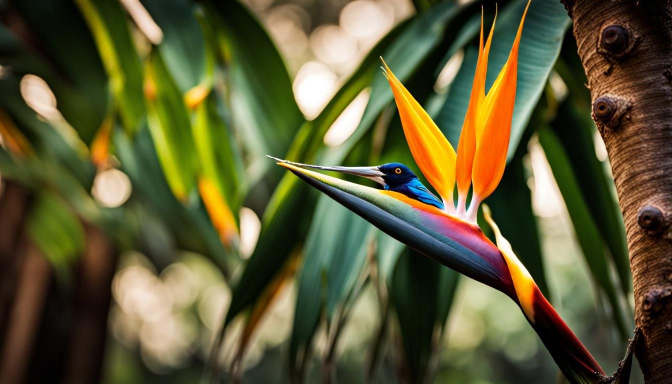 Bird of Paradise with Songbirds in Hyperrealism