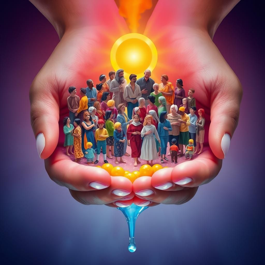 Hands Holding Humanity: A Tapestry of Life