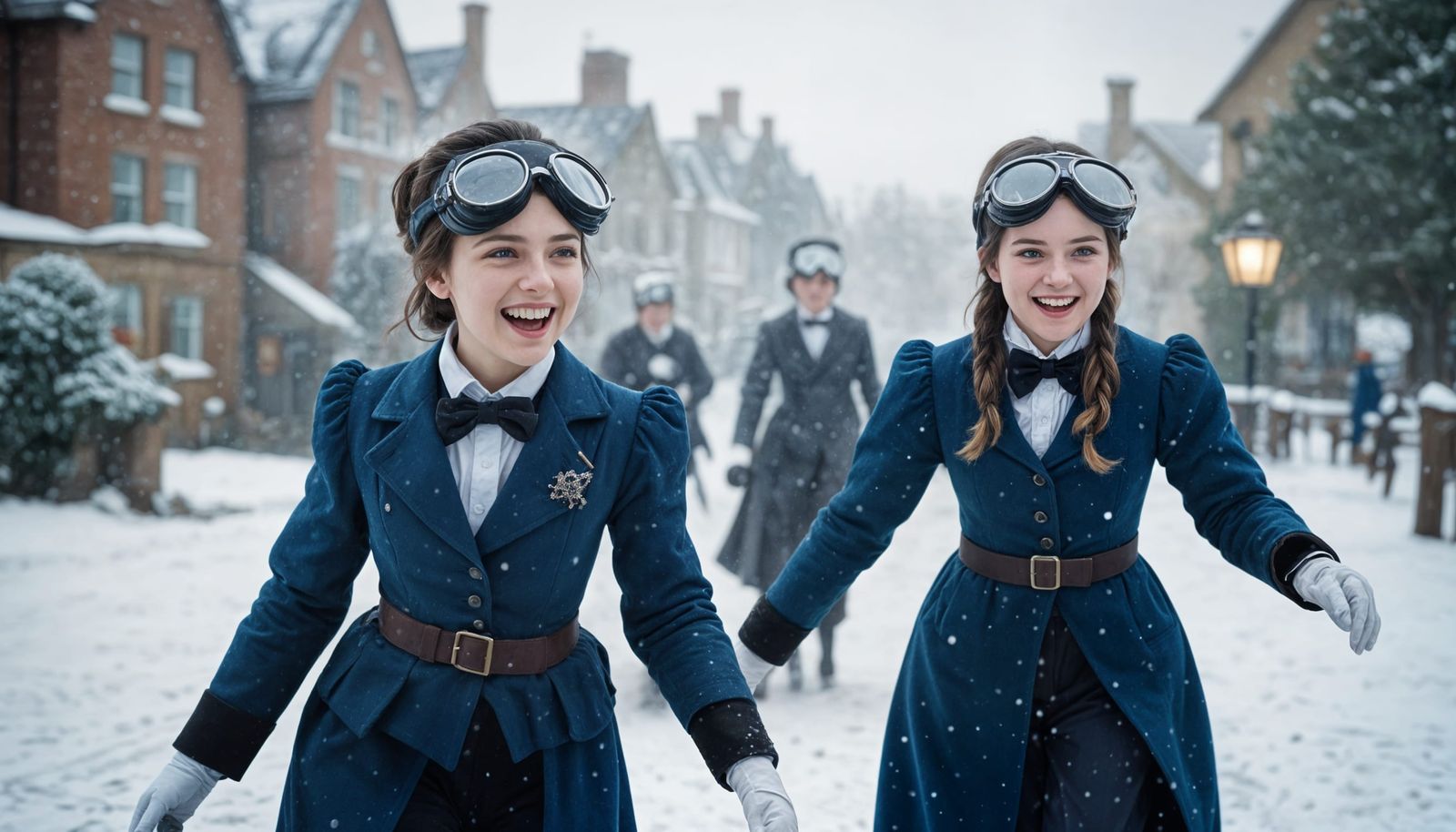 Steampunk Snowball Fight in Victorian Style