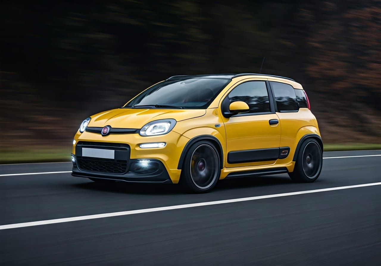 Fiat Panda Supercar Concept in Dark Fantasy Style