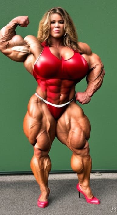 full body photo, handsome beautiful face, large bulky chunky...