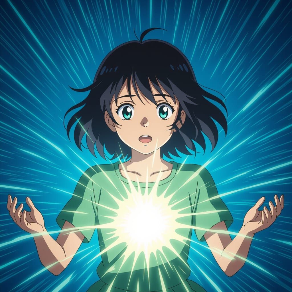 Anime Pulsing Muzativers MOVING SLOWLY charged ENERGY Digital Glow Unknown Artist, Studio Ghibli