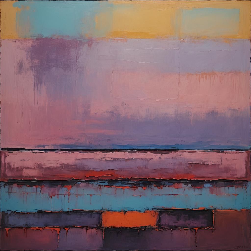 Abstract Gradient Landscape Inspired by Rothko