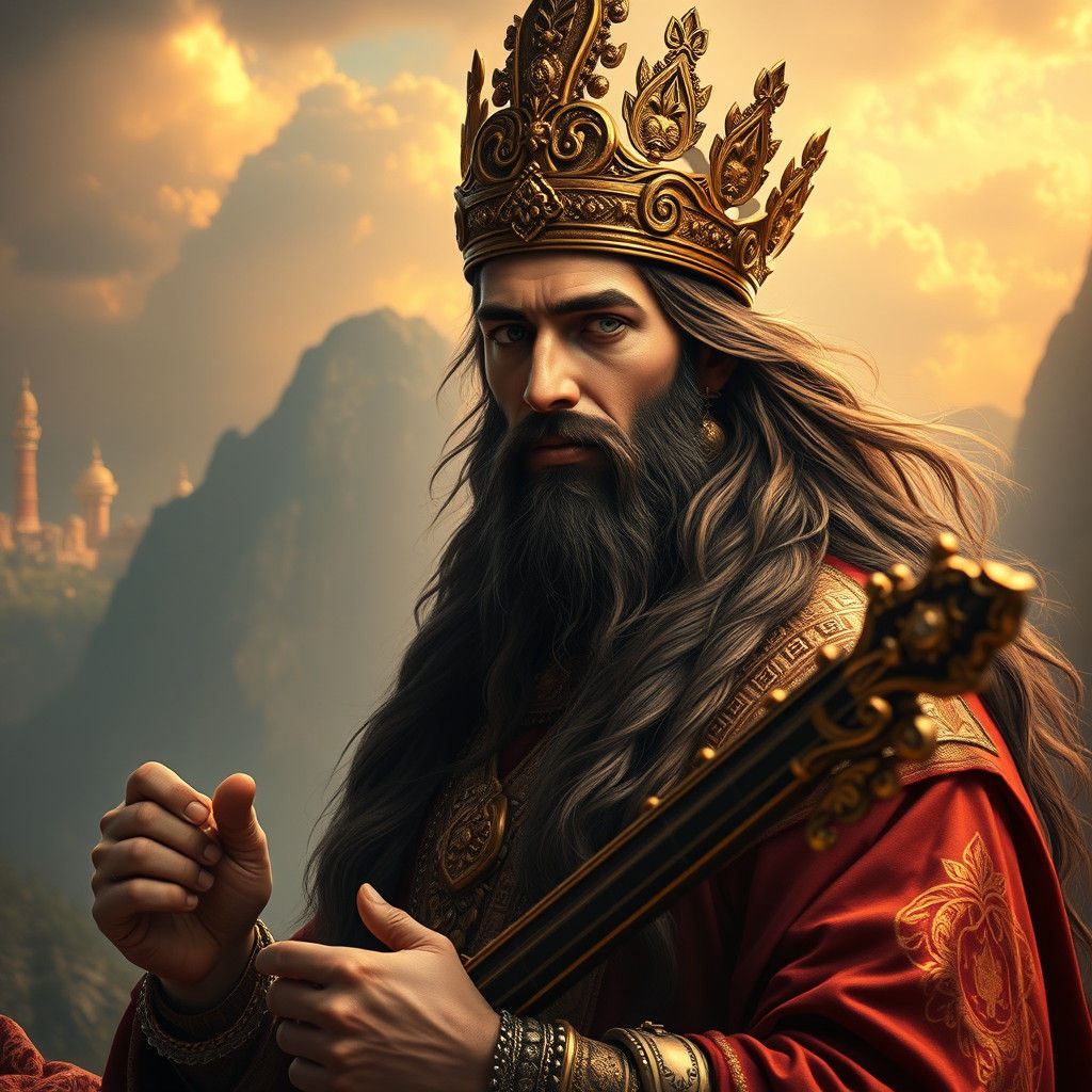 Iranian Peace God: Hyperrealistic Digital Painting