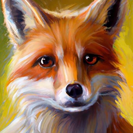 Fox Person: Oil Painting in Gurney Style