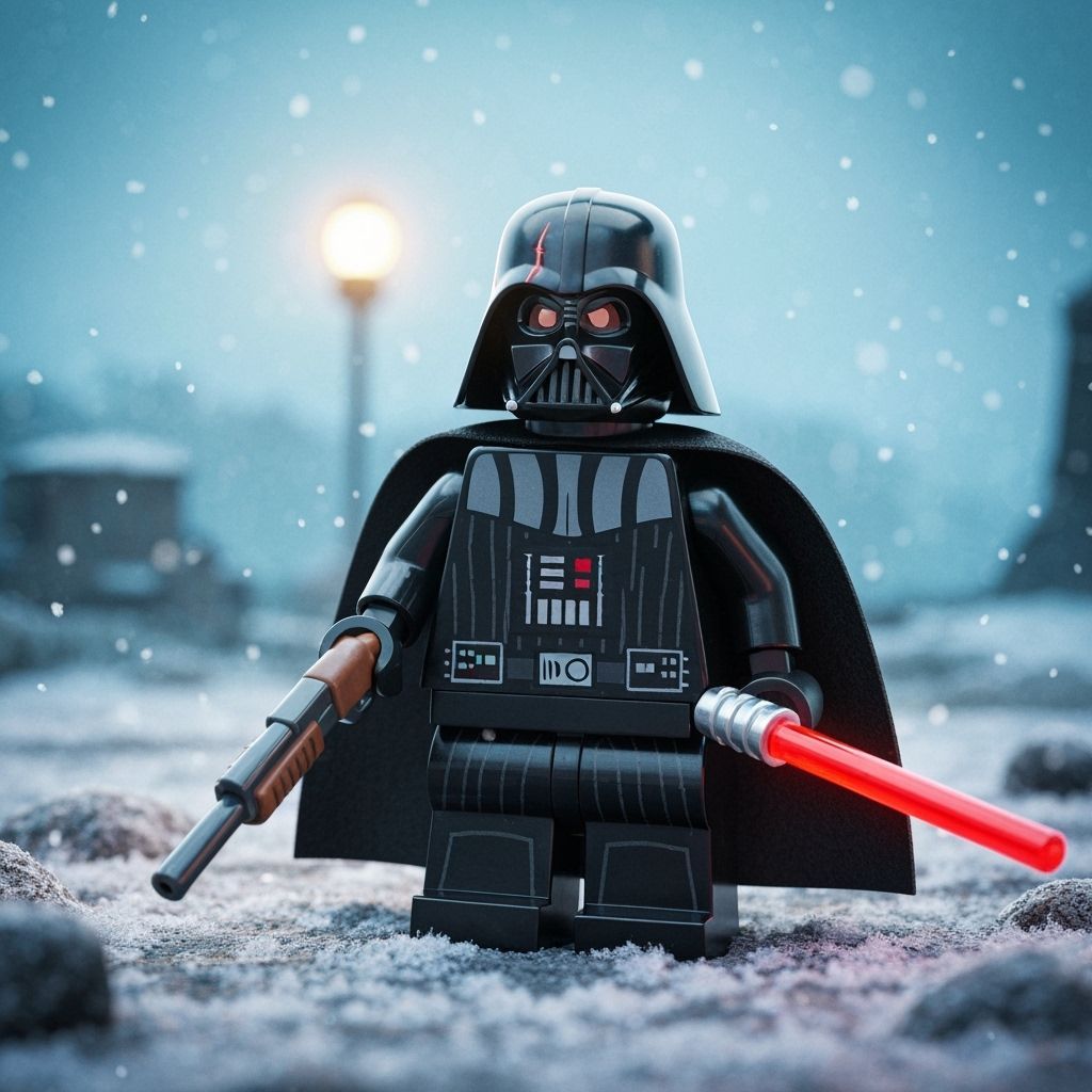 Lego Darth Vader with Shotgun and Lightsaber