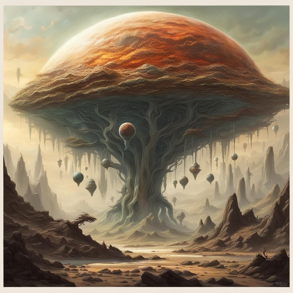 Exotic Alien Exoplanet: Speculative Evolution Concept Art