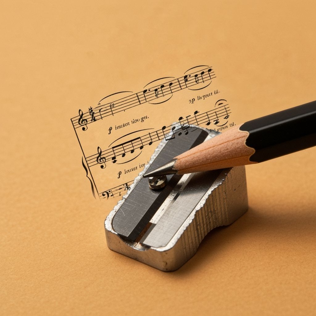 Pencil Sharpening into Musical Notes