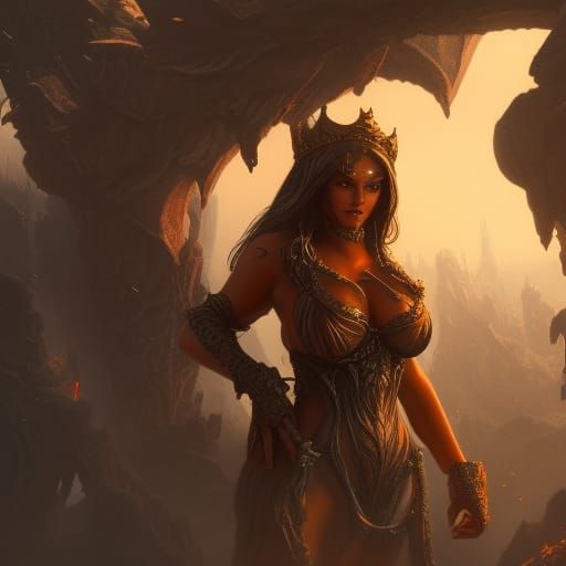 Fantastical Women in Detailed Matte Painting