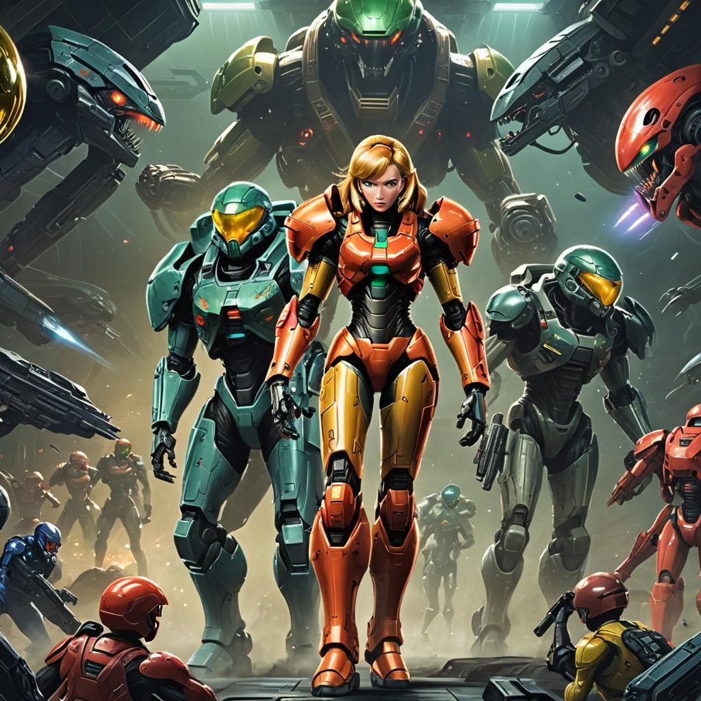 Samus and Ripley Unite Against Xenomorph Threat