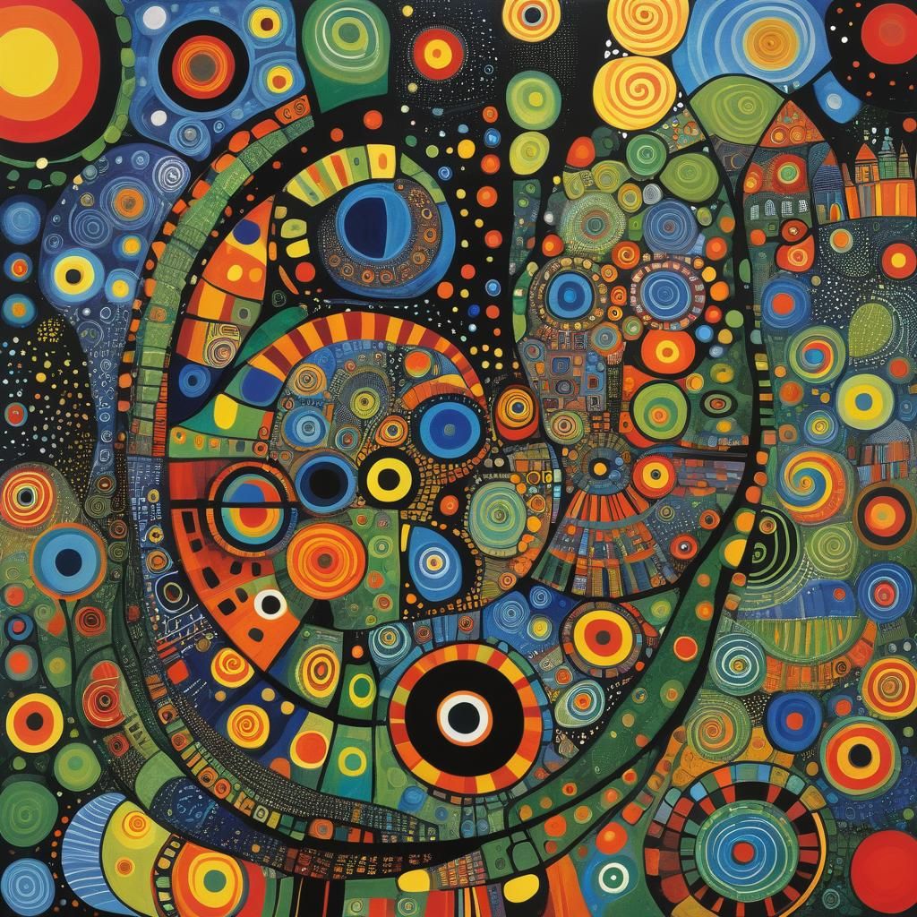 Vibrant Pop Art Explosion in Dreamtime Style