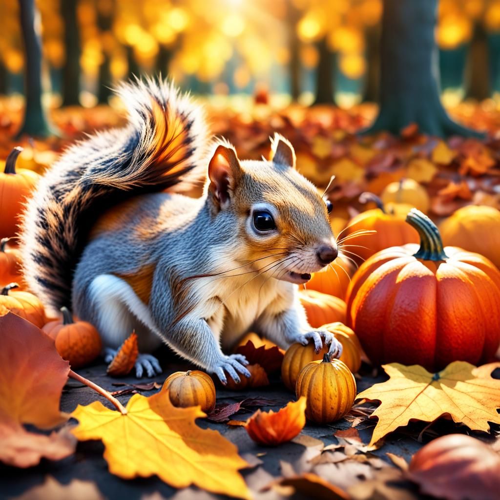 Autumnal Forest Floor Scene in Macro Photography