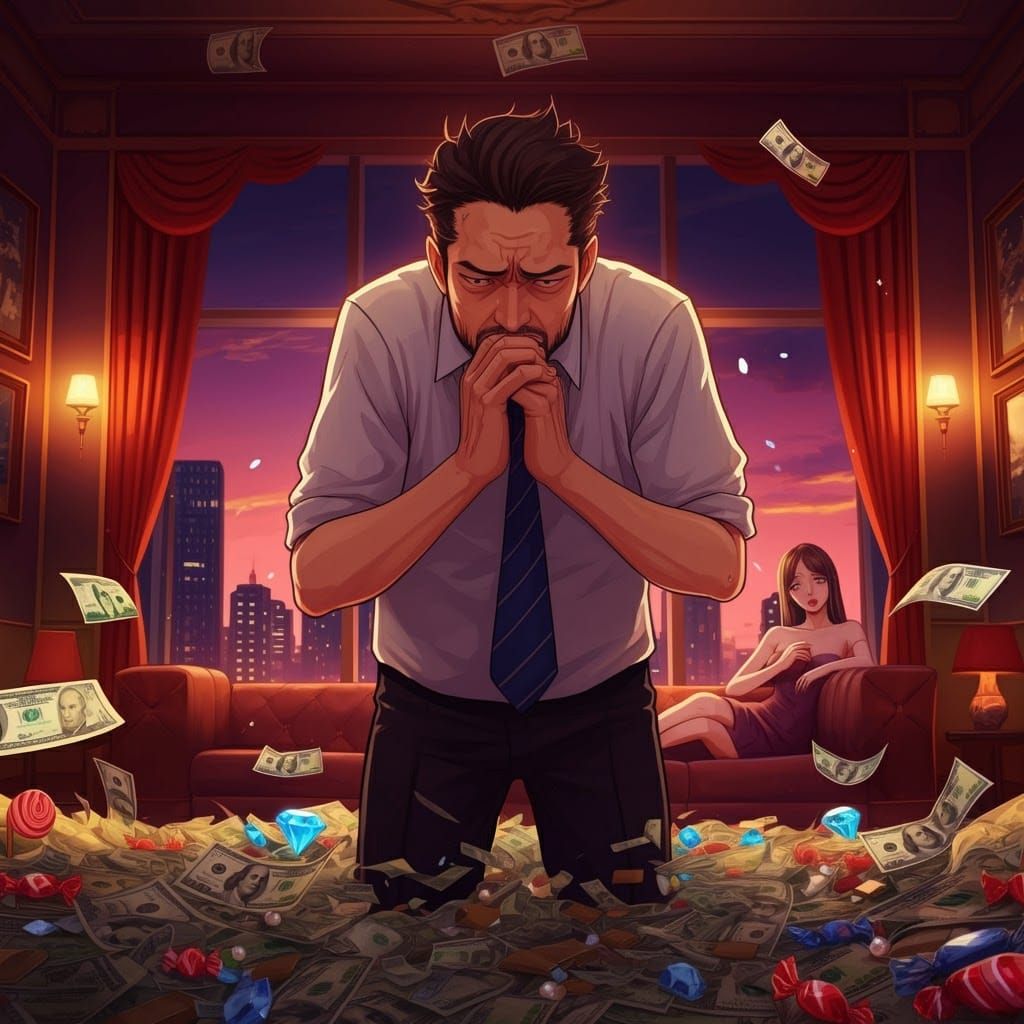 Frustrated Manga Husband in Lavish Tokyo Room