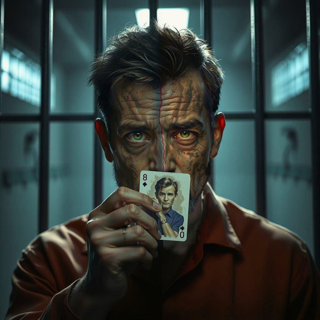 Prisoner's Split Emotions: Cinematic Digital Portrait