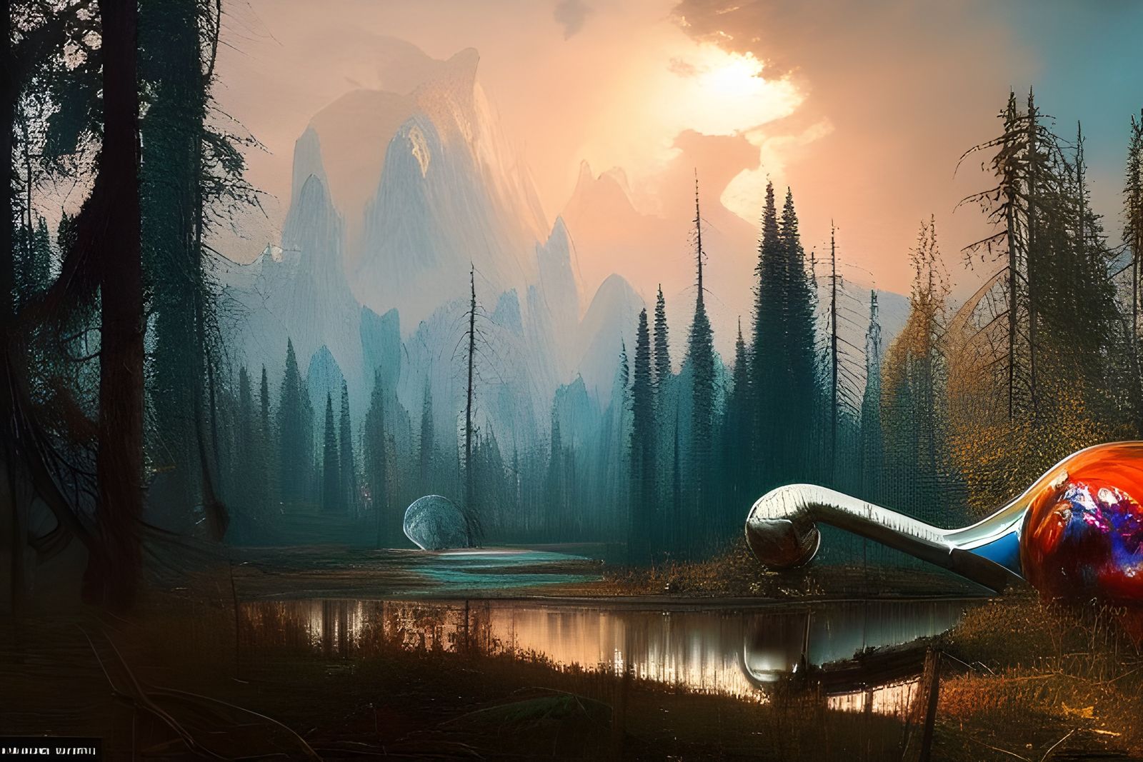 Extraterrestrial Swan in Triadic Colors