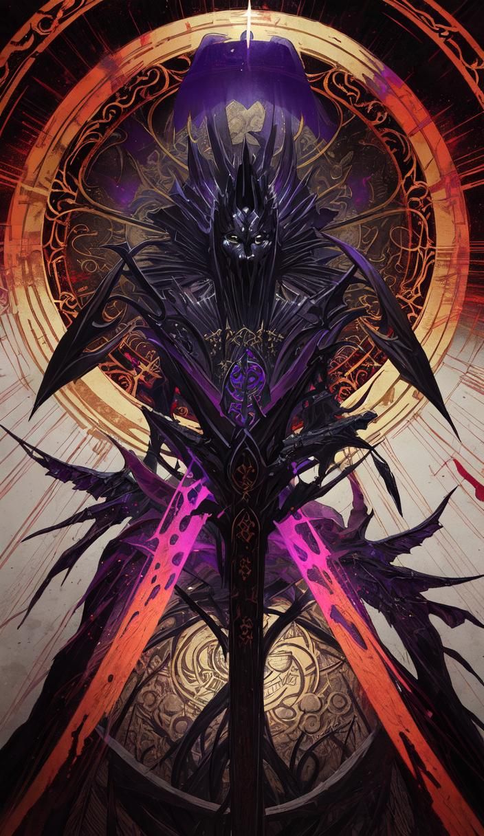 Cursed Katana with Glowing Veins in Dark Fantasy Style