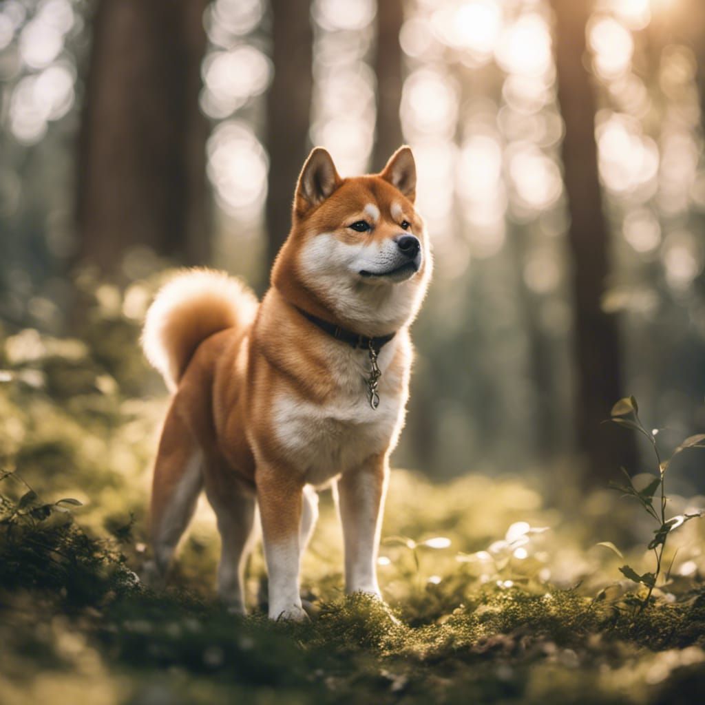 Shiba Inus in Dreamcore Forest: Professional Photography