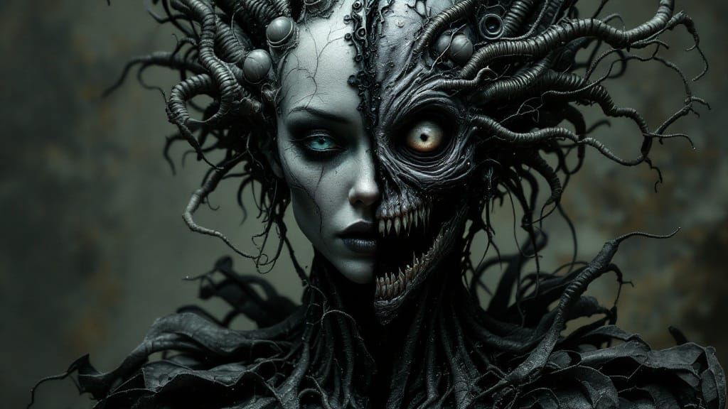 Elegant Abomination: A Twisted Figure of Beauty and Horror