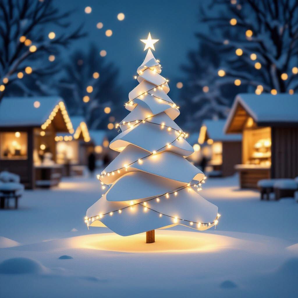 Minimalist Christmas Tree in Scandinavian Market