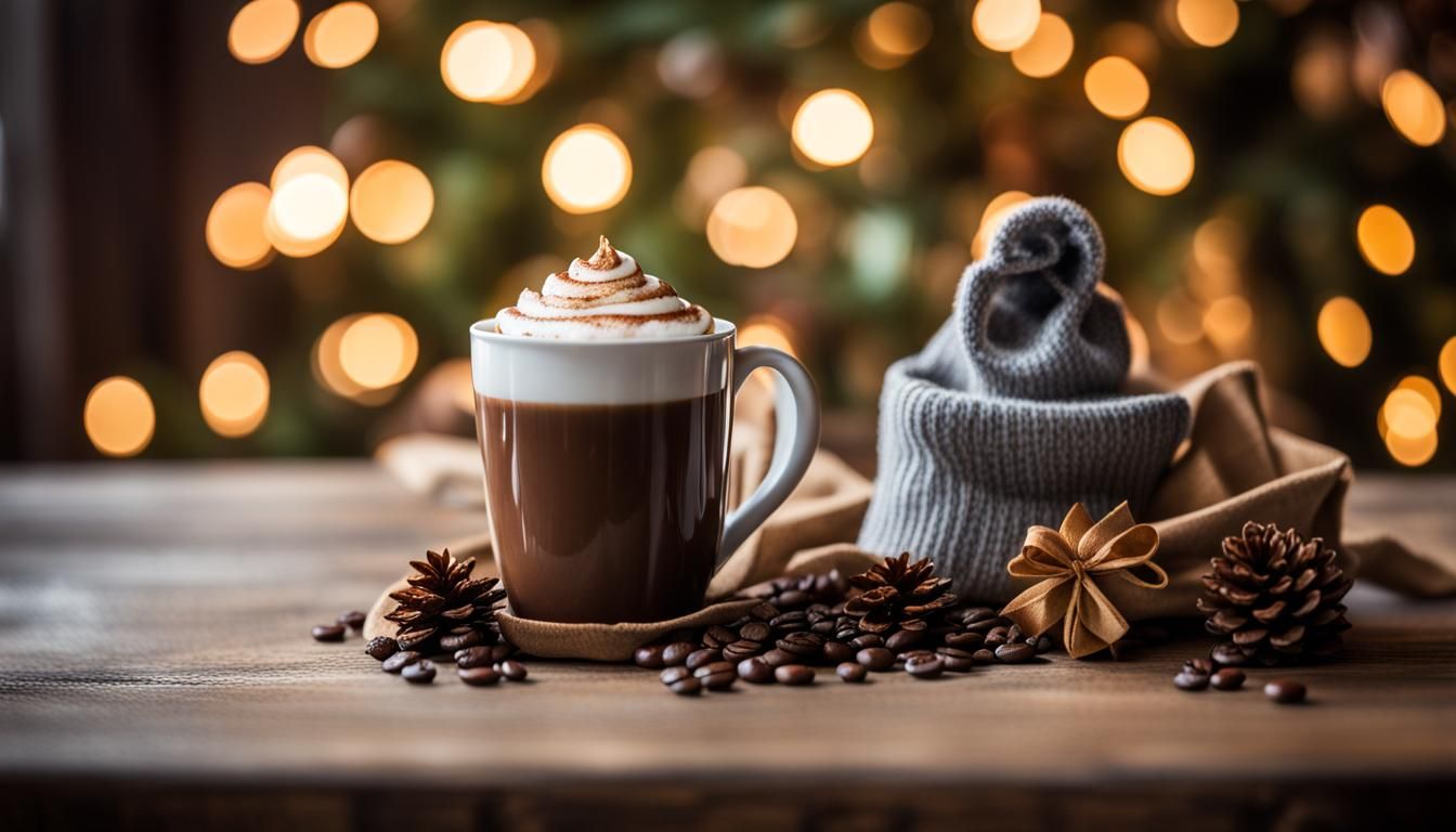 Rustic Coffee Cup with Seasonal Accessories