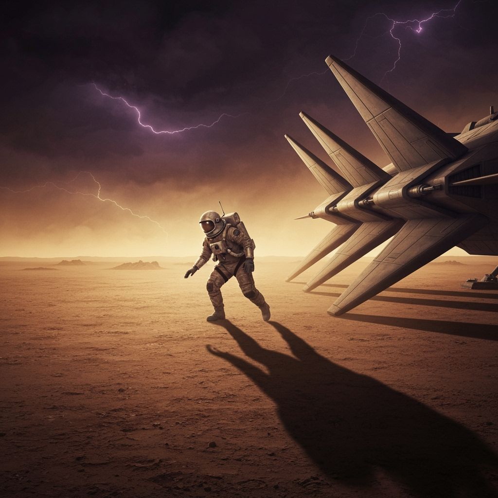 Retro Sci-Fi Movie Poster: Escape From Mars