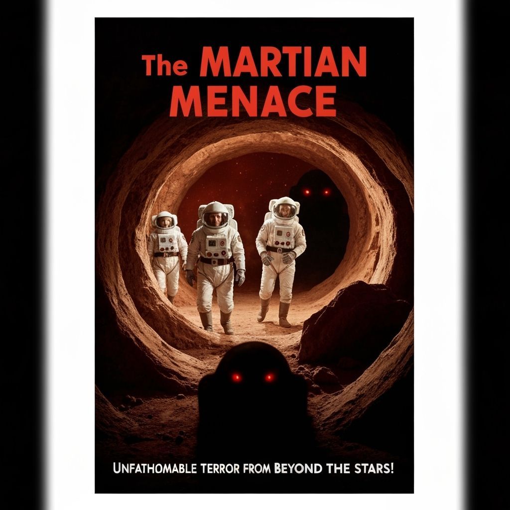 1950s Sci-Fi B-Movie Poster on Mars