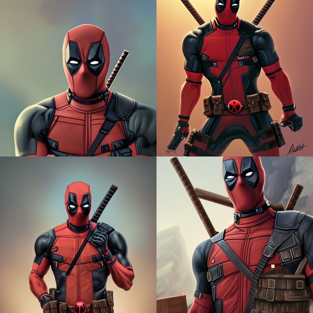 Deadpool on Vacation: Hyperdetailed Portrait