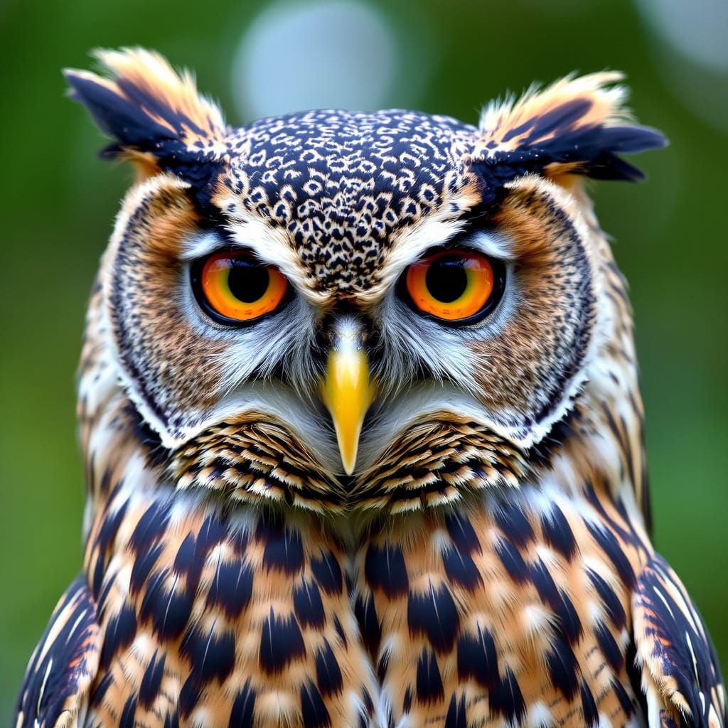 Majestic Owl Portrait Close-Up