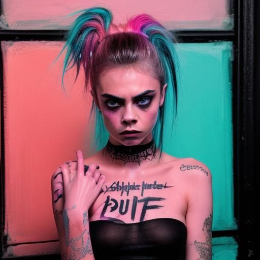 Cara Delevingne in Edgy Surrealist Nightclub Portrait