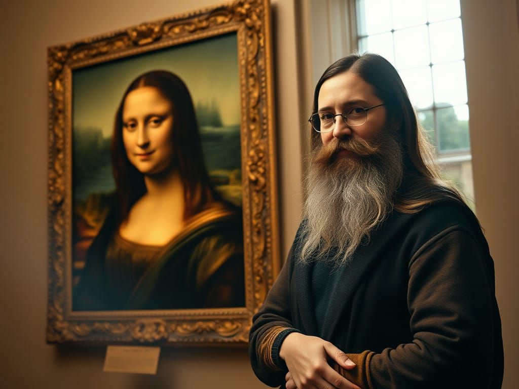 Mona Lisa's Ageless Twin Doppelganger at the Louvre