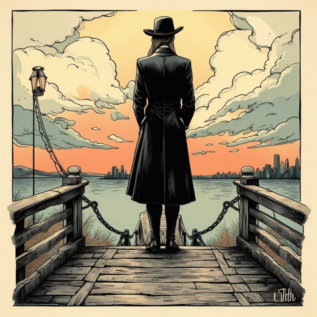 Neo-Traditional Tattoo Art of Emotional Figure