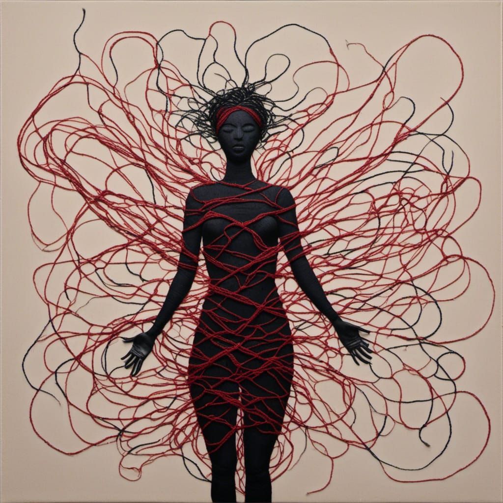 Minimalist Portrait: Woman Experiencing Anxiety